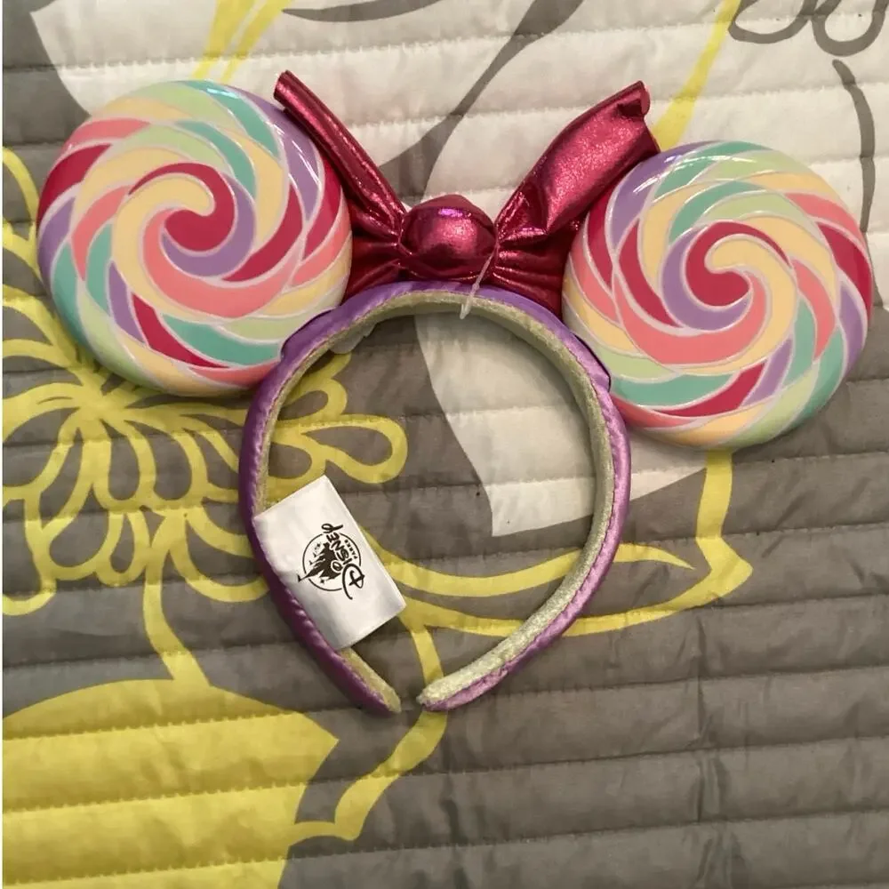 NWT Disney Parks Swirl Lollipop Ears headband Sweet Treat Food Collection
